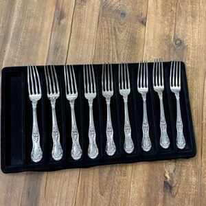 9 Tiffany & Co Reagent vintage silver plated forks